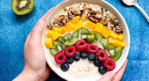 Apple Protein Cold Oats Rainbow Bowl
