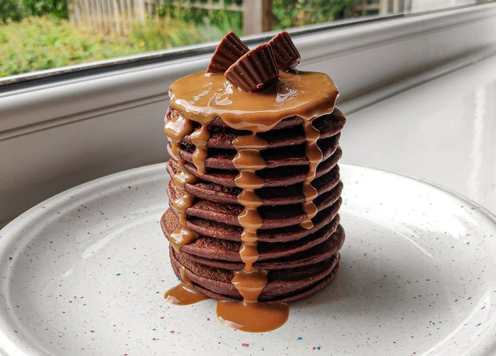 Chocolate Peanut Butter Cup Pancakes