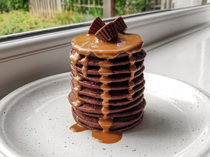Chocolate Peanut Butter Cup Pancakes