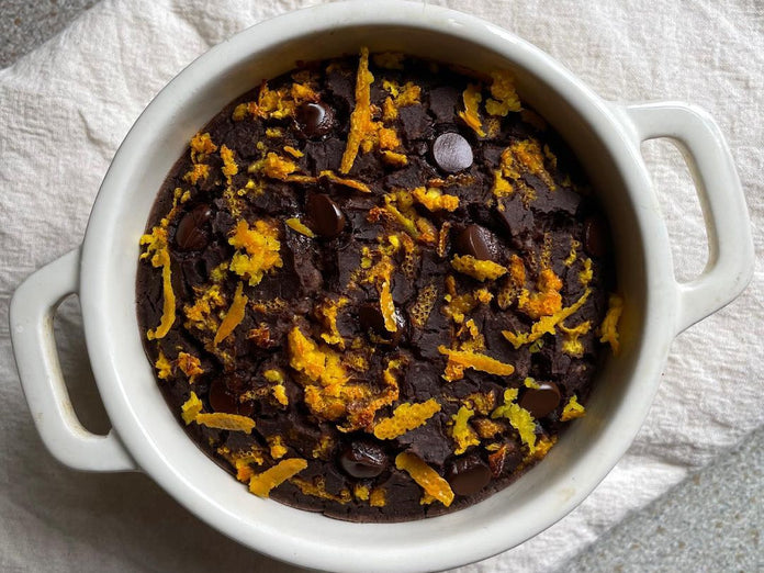 Chocolate orange baked oats