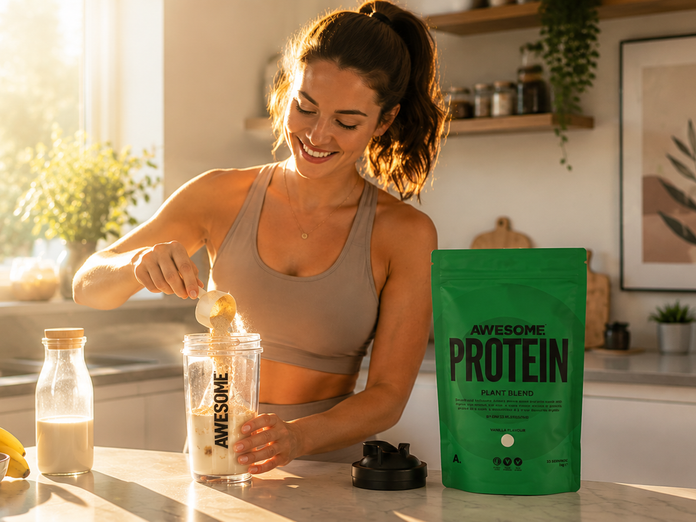 Awesome Protein chocolate salted caramel plant protein 1kg pouch